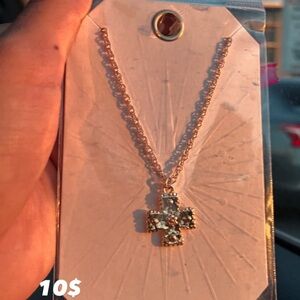 Gold Cross Pendant Necklace - Elegant Women’s Jewelry